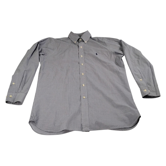 Ralph Lauren Men's Blue, White, and Black Checkered Shirt, Neck 15 32-33 - Picture 3 of 9